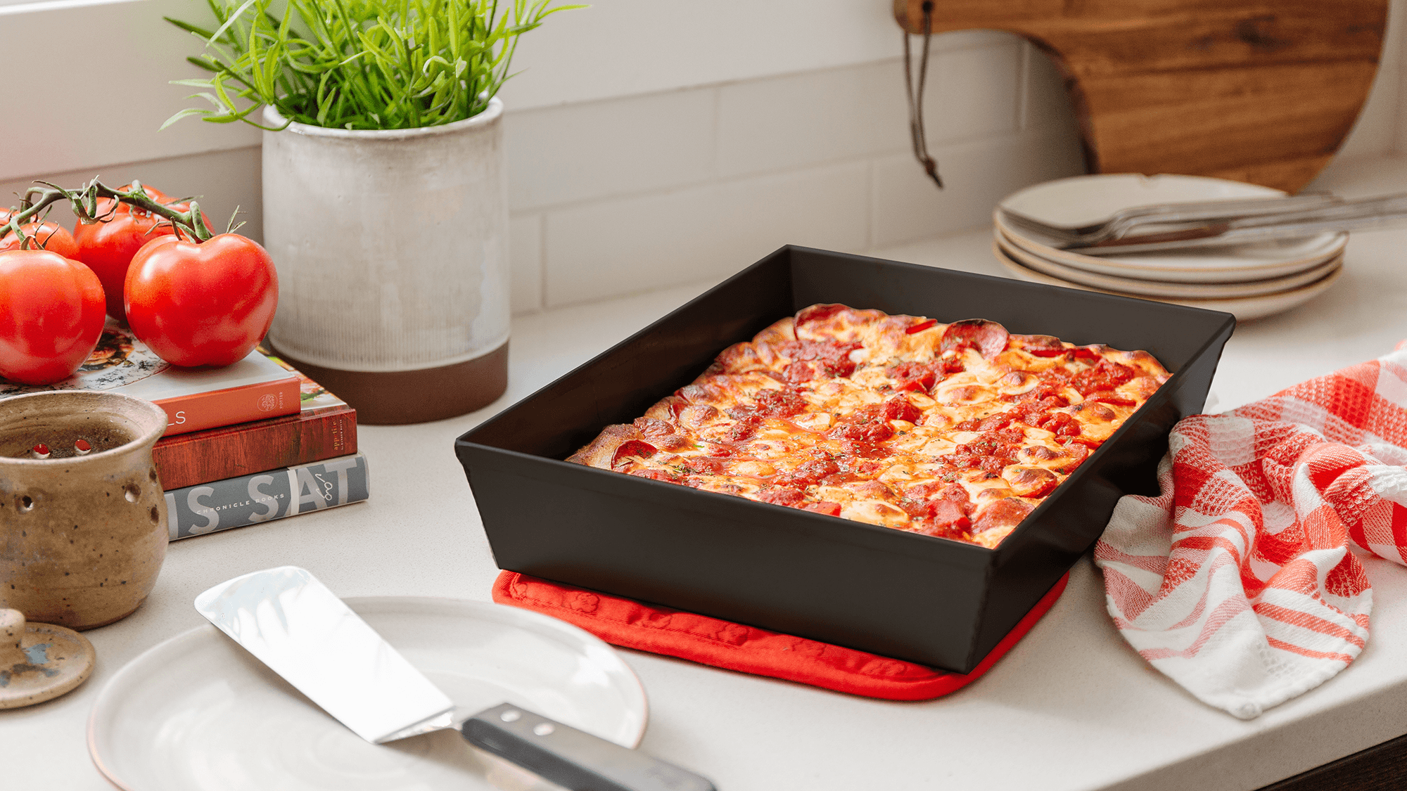 Detroit Deep Dish Pizza: The Square Necessities – Chef Pomodoro