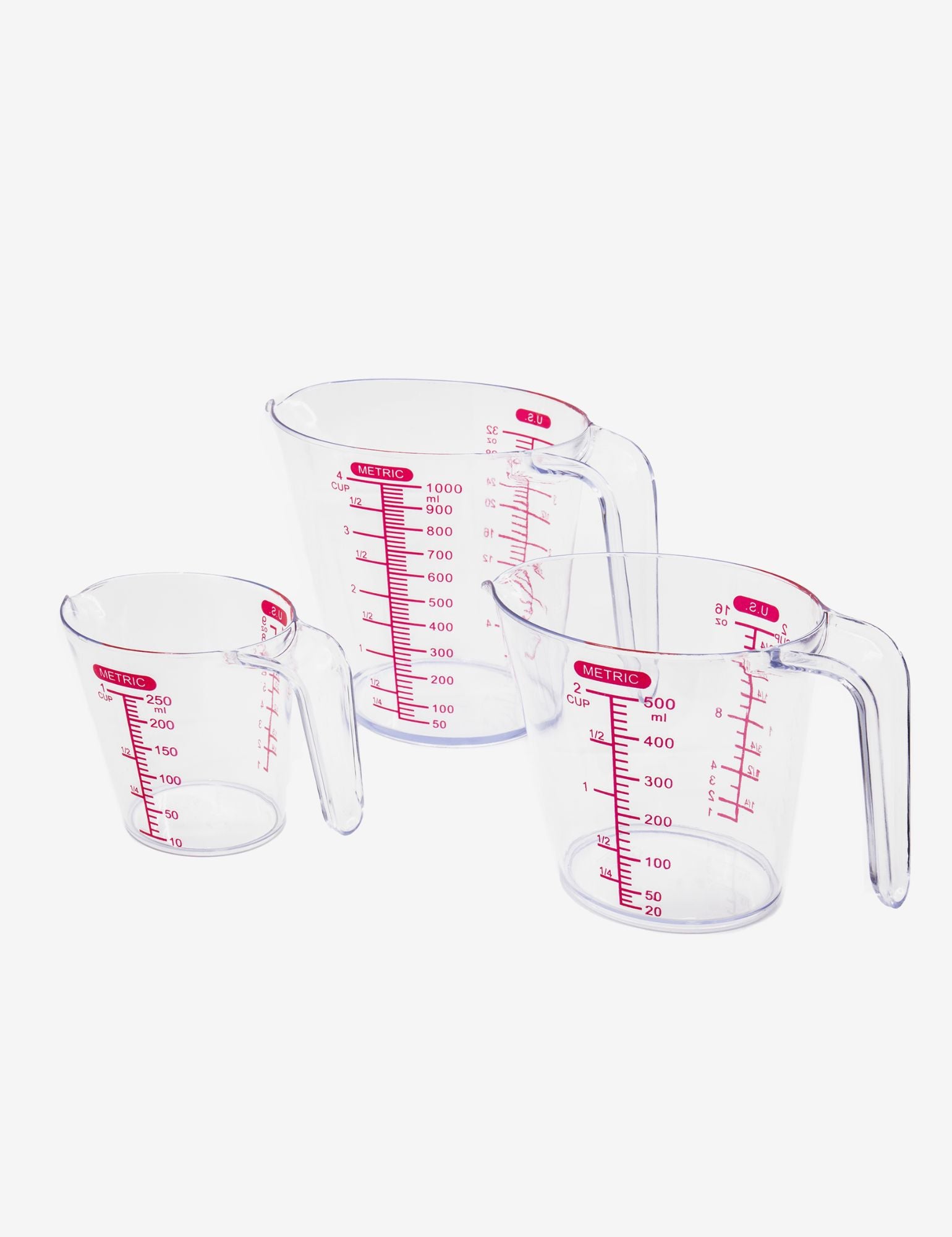 3-Piece Measuring Cup Set, 1L / 500mL / 250 mL, BPA-Free