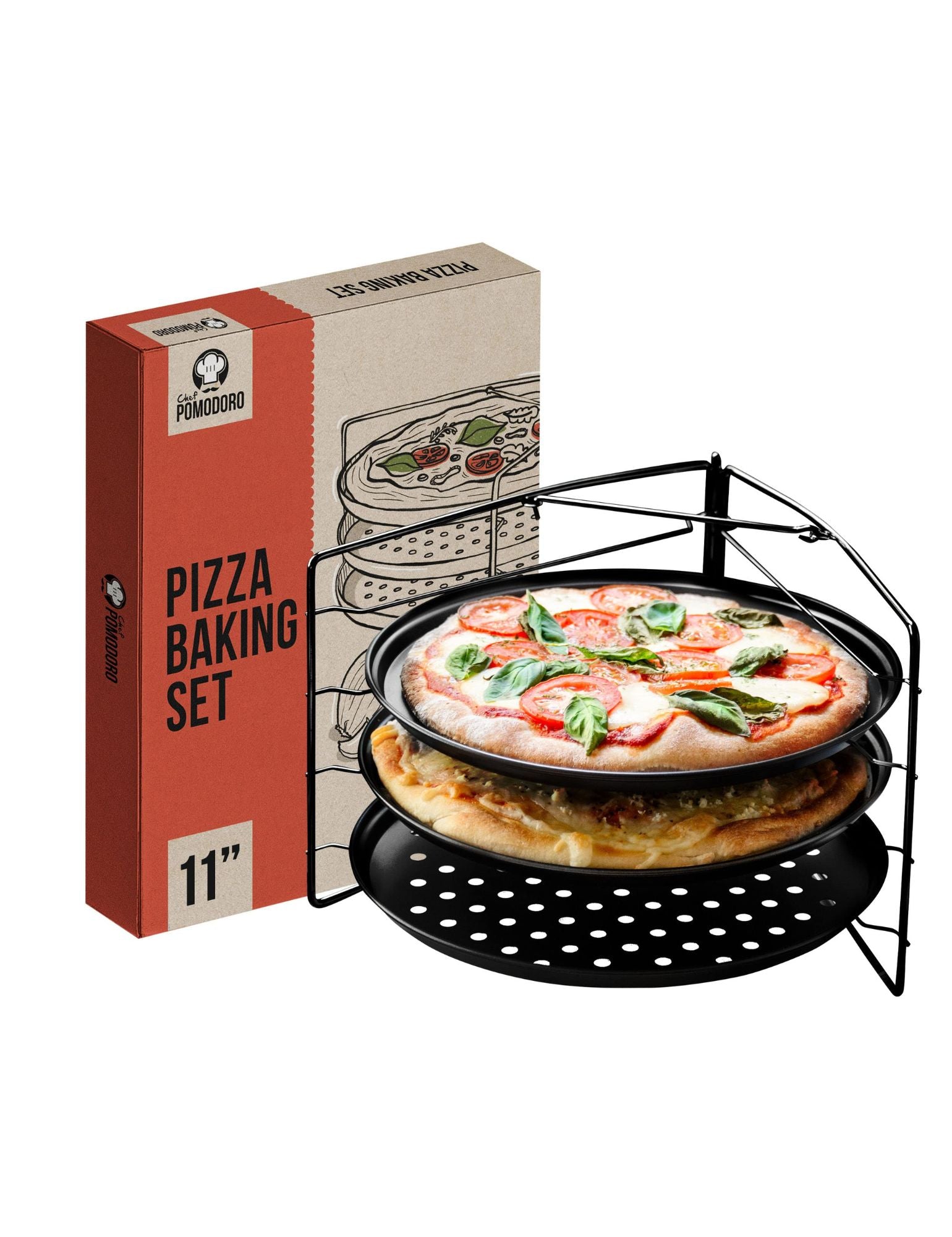  Chef Pomodoro Chicago Deep Dish Pizza Pan 12 Inch, Hard  Anodized Aluminum Pizza Pan for Oven, Pre-Seasoned Bakeware Kitchenware,  Non-Stick Round Pizza Pans (12-Inch): Home & Kitchen