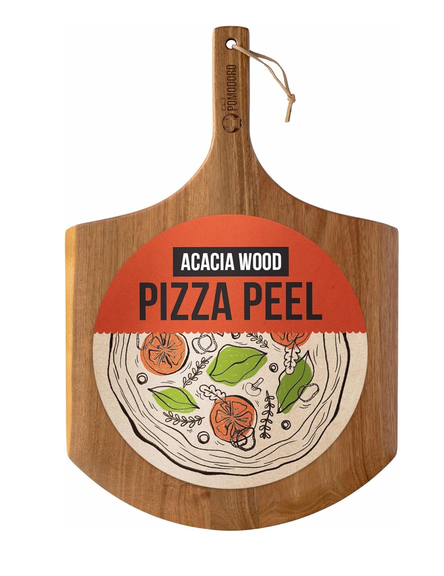 14-inch Acacia Pizza Peel, Wooden Pizza Peel, Homemade Wood Pizza Peel