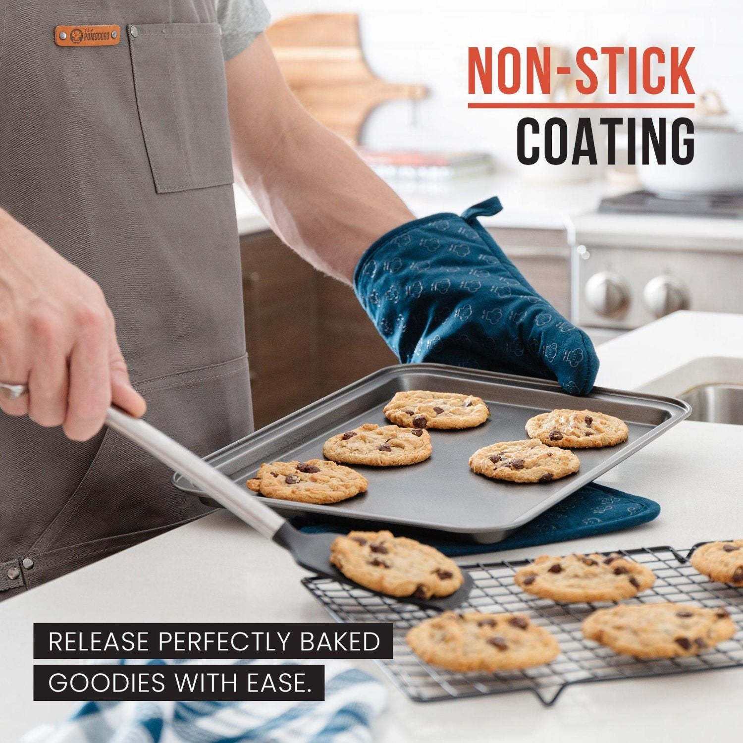 Non-Stick Baking Sheet and Cooling Rack Set (15.0 x 10.6")