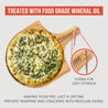 Organic Pizza peel treated with food grade mineral oil