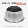 Stainless Steel Mixing Bowls Set with Lids, - 3 Piece (1.5 Qt, 3 Qt, 5 Qt)(Black)