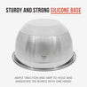 Stainless Steel Mixing Bowls Set with Lids - 3 Piece (1.5 Qt, 3 Qt, 5 Qt)(Grey)