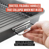 Nonstick Carbon Steel Roasting Pan Roaster with Flat Rack, 16 x 11-Inch