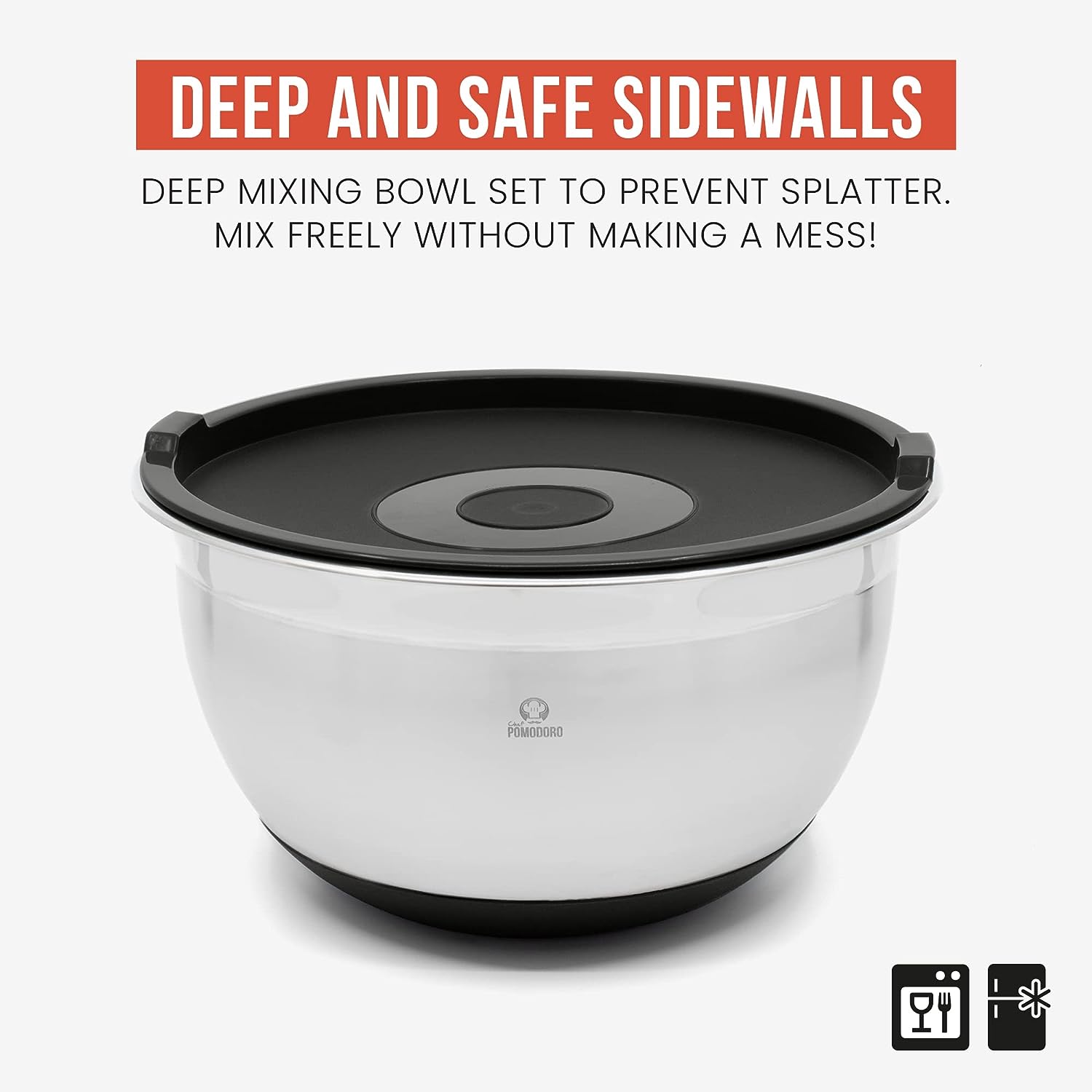 5-in-1 Multifunction Large 304 Stainless Steel Mixing Bowl Set – Parmedu