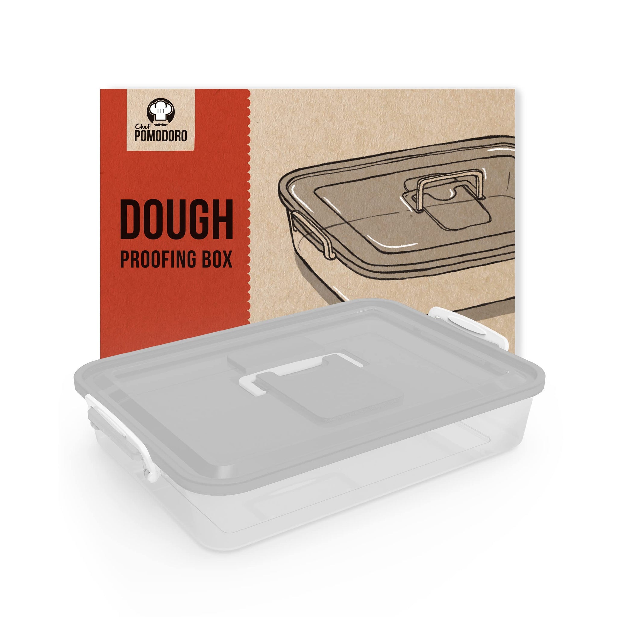 Dough Proofing Box, 14 x 11-Inch, Fit 4-6 Dough Balls (Grey)