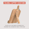Acacia Classic Cookbook Recipe Stand, 100% Natural Wood