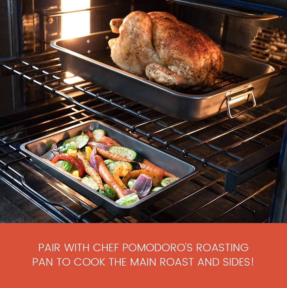 11.2 x 11.2 Square Shallow Roasting Pan with Rack