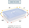 Dough Proofing Box, 14 x 11-Inch, Fit 4-6 Dough Balls (Blue)