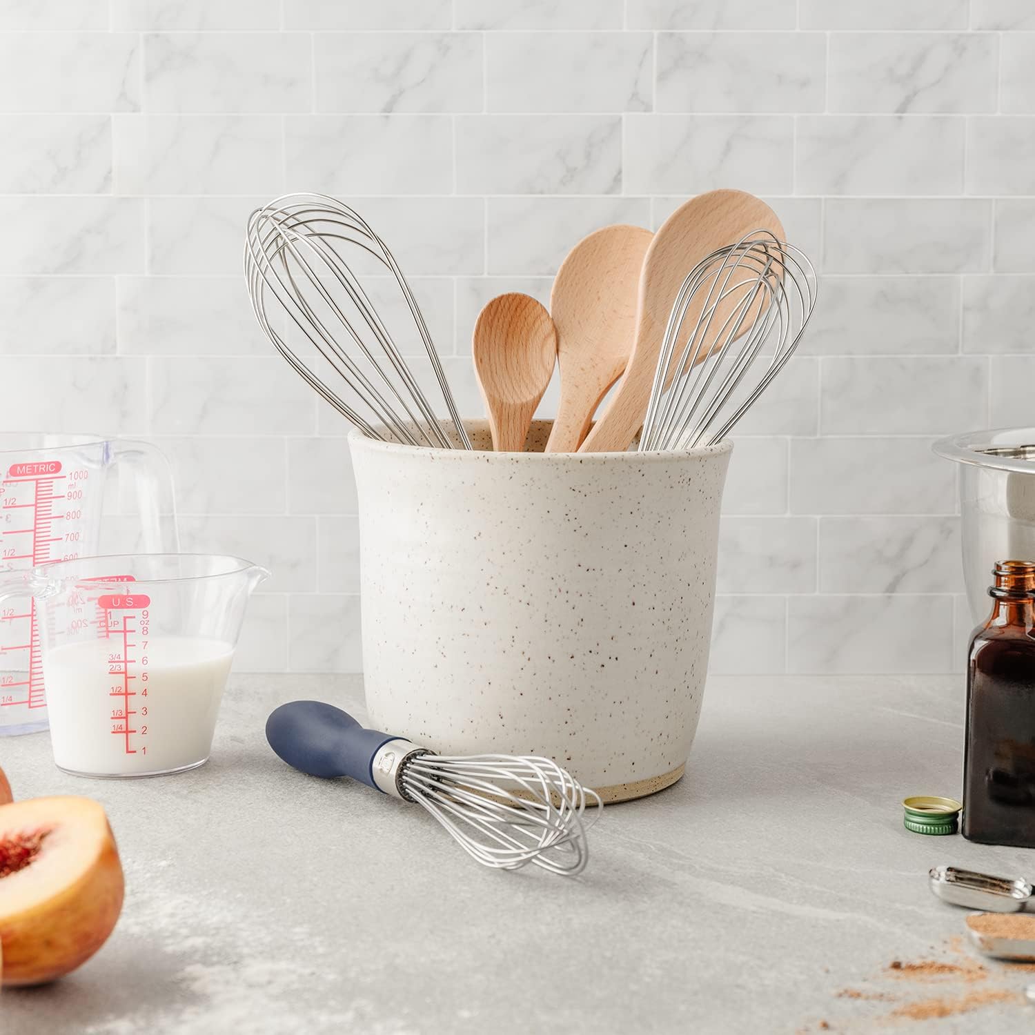 Stainless & Rubber Whisk Custom Cooking Utensils