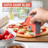 Pizza Cutter Wheel with Protective Cover Blade Guard (Orange)