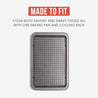 Large Non-Stick Baking Sheet and Cooling Rack Set (18.5 x 12.2")