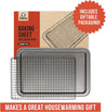 Large Non-Stick Baking Sheet and Cooling Rack Set (18.5 x 12.2")