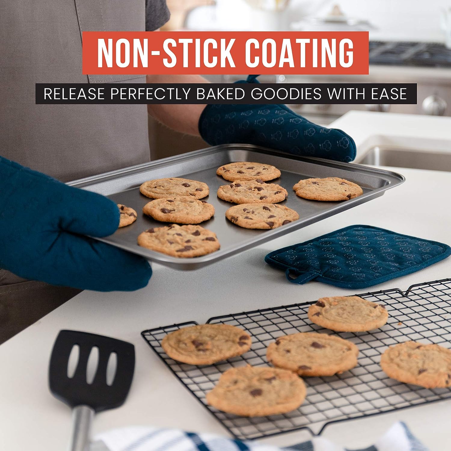 Chef Pomodoro Non-Stick Baking Sheet and Cooling Rack Set (15.0 x 10.6)