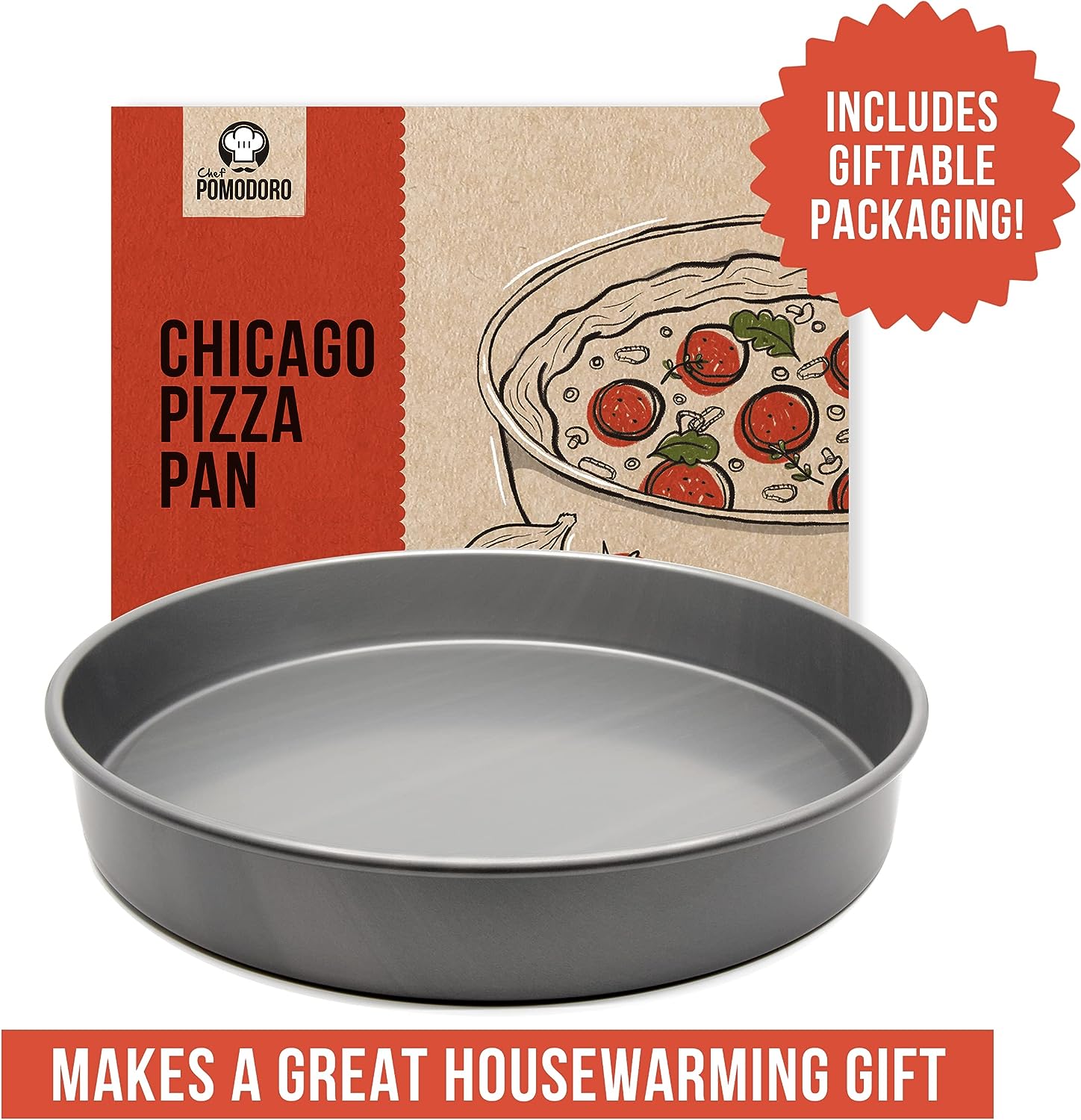 Cast Iron Pizza Pan, 12 Inch Pre-Seasoned Skillet, with Handles – Chef  Pomodoro