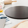15" Round Pizza Stone, Glazed Natural Stone for Baking Ovens and Grills