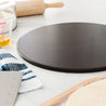 15" Round Pizza Stone, Glazed Natural Stone for Baking Ovens and Grills