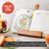 Acacia Classic Cookbook Recipe Stand, 100% Natural Wood