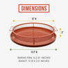 Round Copper Crisper Tray, Deluxe Air Fry, 2-Piece Set, Baking Pan (Round - 12") - Chef Pomodoro