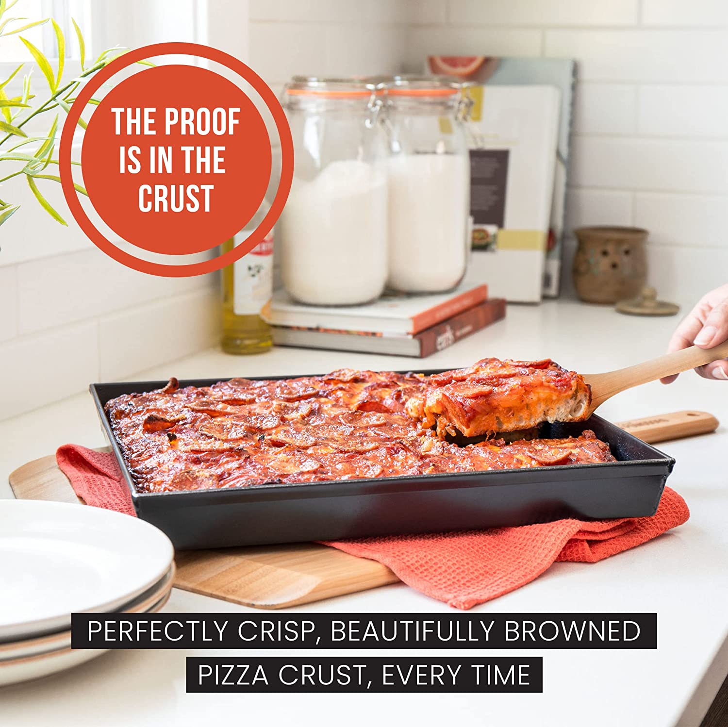 Chef Pomodoro Premium pizzapannengrijper, 20 cm (8-inch) gegoten aluminium, diepe schaal heavy duty pannen, grijpercliptangen voor oven, magnetronklem Chef Pomodoro Premium pizzapannengrijper, 20 cm (8-inch) gegoten aluminium, diepe schaal heavy duty pannen, grijpercliptangen voor oven, magnetronklem