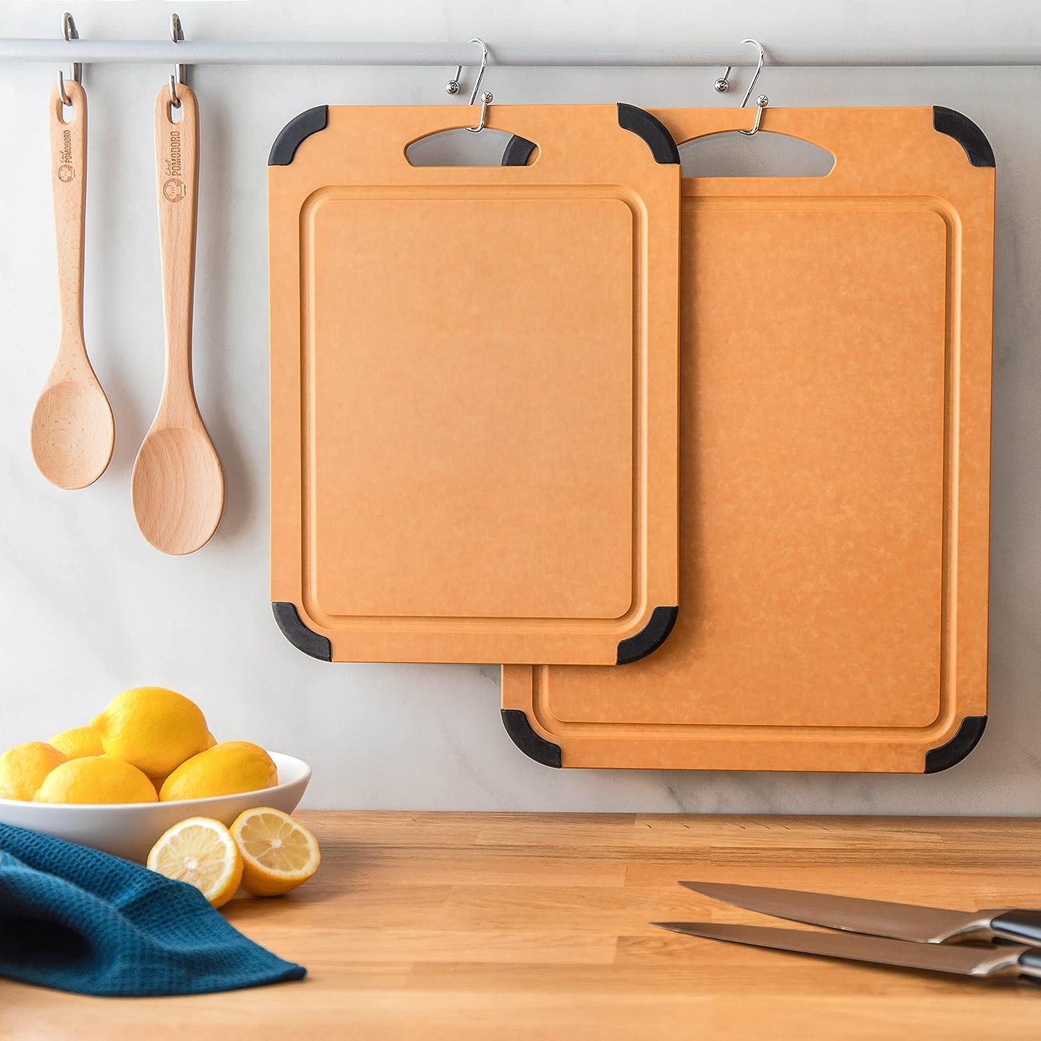 Cutting Board for Kitchen Dishwasher Safe, Wood Fiber Cutting