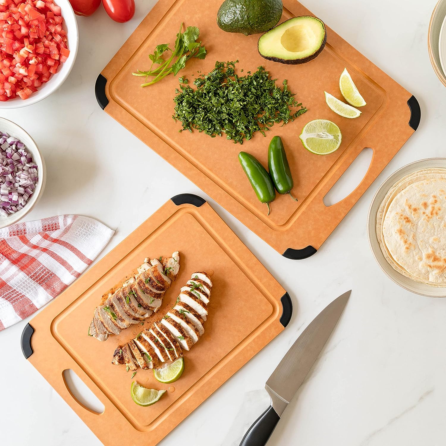 Large Cutting Board, Dishwasher Safe Chopping Boards With Juice