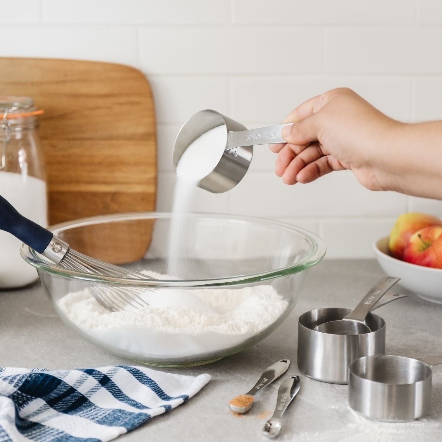 7 Pieces Stainless Steel Measuring Cup Set