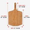 Dimensions of bamboo pizza peel