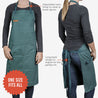 Kitchen Apron with Pockets and adjustable neck straps
