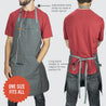 Kitchen apron with pockets adjustable neck straps
