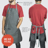 Kitchen apron with pockets adjustable neck straps