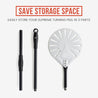 Save Storage Space with Detachable Aluminum Pizza Peel