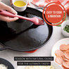 Cast Iron Pizza Pan, 12" Inch Pre-Seasoned Skillet, with Handles, Baking Pan