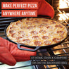 Cast Iron Pizza Pan, 12" Inch Pre-Seasoned Skillet, with Handles, Baking Pan
