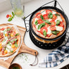 Pizza Baking Set with 3 Pizza Pans and Pizza Rack